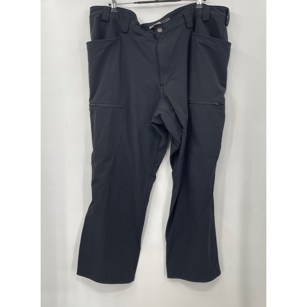Duluth Trading Co Flexpedition Cargo Black Relaxed Fit Mens 46x30 Nylon Spandex